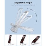 Phone Stand - Manufacturer Silver Aluminum Foldable Portable Travel iPhone16 Pro Max Desk