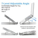 Laptop Stand - Manufacturer Ergonomic 7 Levels Adjustable Aluminum Metal Desk Riser