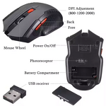 Gaming Mouse - Manufacturer 2.4G Wireless Mechanical 6 Keys 1600DPI Left-Handed Mac