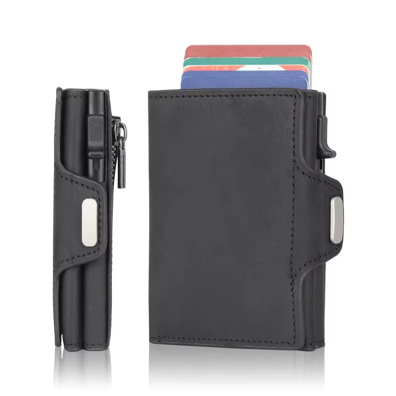 Men's Wallet - Manufacturer Vintage Minimalist RFID Custom Logo Synthetic Leather Pop Card