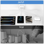 USB C Charger - Manufacturer 40W 4-port PD USB-A Power Adapter iPhone16/15/14/13/12/11