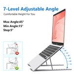 Laptop Stand - Manufacturer Carbon Steel Foldable Height Adjustable Vertical Notebook Holder