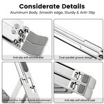 Laptop Stand - Manufacturer Ergonomic 7 Levels Adjustable Aluminum Metal Desk Riser