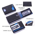 Men's Wallet - Manufacturer Custom Auto Genuine Leather RFID Zipper Polyester Short