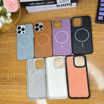 Phone Case - Manufacturer Luxury Retro Magnetic Litchi Grain PU Wireless Charging iPhone14/15/16