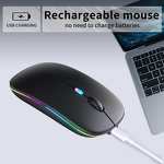 Wireless Mouse - Manufacturer Dual Mode BT5.2+2.4G Rechargeable LED Slim Laptop Gaming