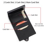 Card Holder - Manufacturer Men's Aluminium RFID Blocking Auto Pop Anti-Theft PU Wallet