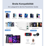 USB C Charger - Manufacturer 40W 4-port PD USB-A Power Adapter iPhone16/15/14/13/12/11