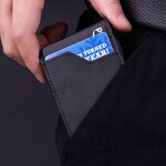 Card Wallet - Manufacturer PU Leather RFID Minimalist Money Clip Metal Clip Men Women