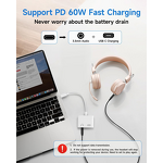 Audio Adapter - Manufacturer USB C to 3.5mm PD Fast Charging iPhone15/16 Pro Laptop