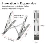 Laptop Stand - Manufacturer Ergonomic 7 Levels Adjustable Aluminum Metal Desk Riser