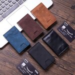 Men's Wallet - Manufacturer Slim Minimalist Bifold RFID Zipper Aluminum Pop-Up Credit Card