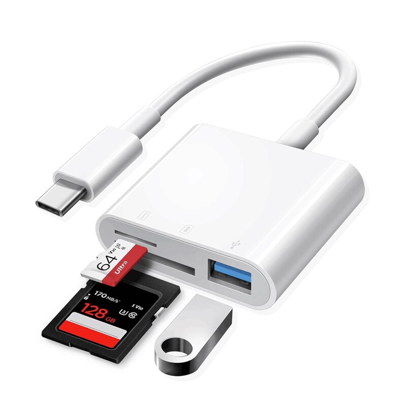 SD Card Reader - Manufacturer USB C Compatible iPhone15/16 iPad Mac Laptop IMac Adapter