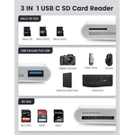 SD Card Reader - Manufacturer USB C Compatible iPhone15/16 iPad Mac Laptop IMac Adapter