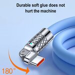 USB Cable - Manufacturer 180° Rotatable LED 1M USB-A to USB-C Fast Charging iPhone