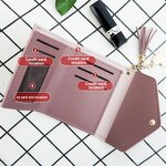 Wallet - Manufacturer Tri-fold PU Leather Tassel Card Holder Money Clip Credit Card Cash