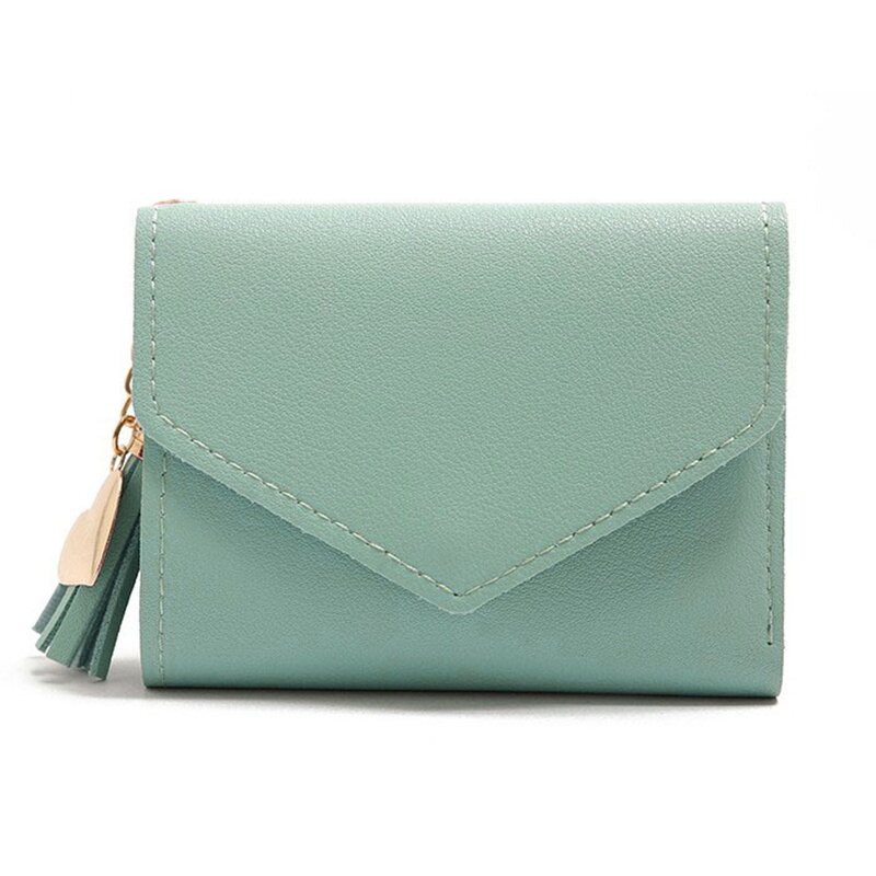 Women's Wallet - Manufacturer Slim PU Leather Tassel Multiple Card Slots Mini Korean