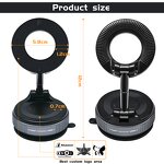 Phone Holder - Manufacturer K007 Magnetic Retractable Double-Sided Vacuum Suction Desk Bed