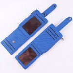 Card Holder - Manufacturer Foldable PU Leather Zipper Coin Purse Key Ring Neck Strap