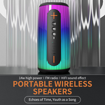 BT Speaker - Manufacturer Portable 5.3 3D Surround 24H IPX4 Waterproof RGB TWS LED