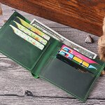 Men's Wallet - Manufacturer Genuine Leather Minimalist Handmade Vintage Slim Bifold