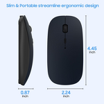 Wireless Mouse - Manufacturer BT5.0 Rechargeable Quiet Slim 3D Laptop MacBook Android