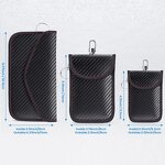 Faraday Pouch - Manufacturer Black Carbon Fiber Anti-theft Car Key RFID Signal Blocking