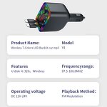 Car Charger - Manufacturer 4-in-1 LED Digital Display Retractable 2 Cables PD Cigarette Lighter