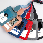 Lanyard - Manufacturer Custom Retractable PU Leather ID Card Name Badge Office Business