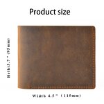 Men's Wallet - Manufacturer Genuine Leather Minimalist Handmade Vintage Slim Bifold