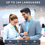 Translation Earbuds - Manufacturer AI Real Time 3-in-1 144 Languages 40H Noise-Cancelling