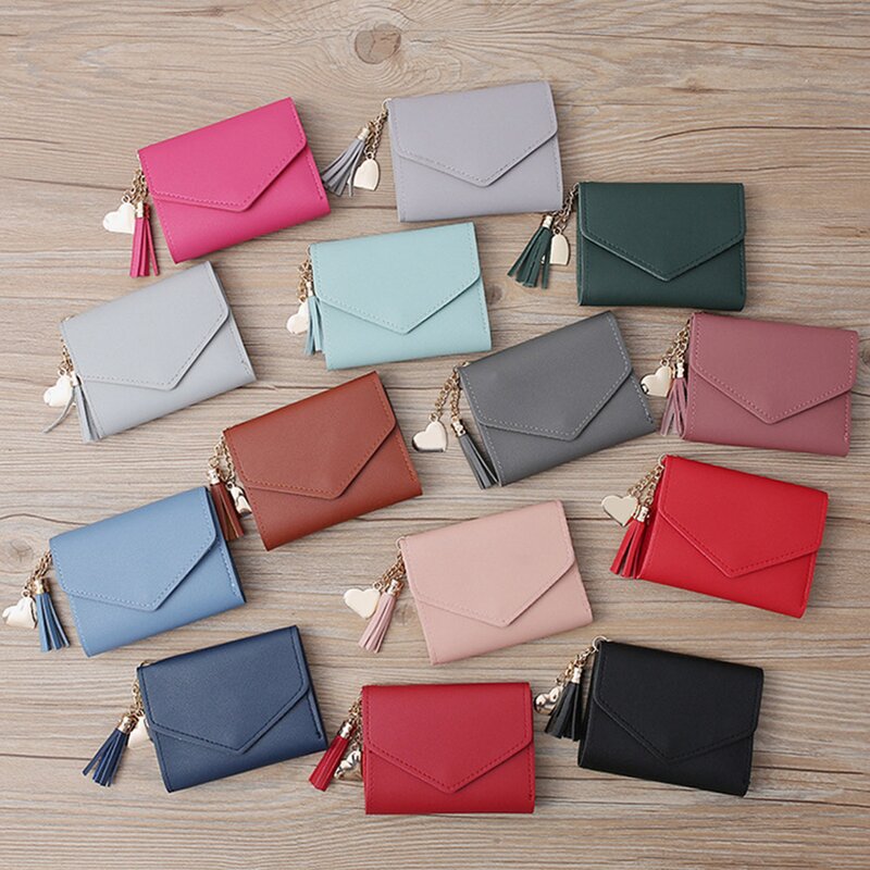 Wallet - Manufacturer PU Leather Tassel RFID Blocking Card Holder Handbag for Women