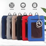 Card Holder - Manufacturer Foldable PU Leather Zipper Coin Purse Key Ring Neck Strap