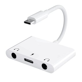 Audio Adapter - Manufacturer Dual 3.5mm 3-in-1 iPhone14/13/12/11 Laptop Charging Splitter