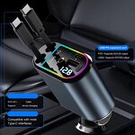 PD Cable - Manufacturer C9 Retractable Type C 2A Starry Sky Ambient Light Car Charger