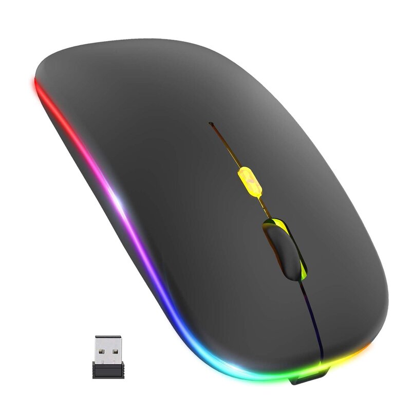 Wireless Mouse - Manufacturer RGB Optical Slim Silent 2.4G 3 DPI Levels Gaming Notebook