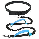 Dog Leash - Manufacturer Dual Handle Nylon Stormproof Elastic Pet Running Outdoor Waist Belt