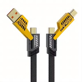 USB Cable Manufacturer - 4 in 1 PD 65W Aluminum Alloy Type C to USB C