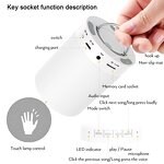BT Speaker Manufacturer - Portable Smart Touch with LED Colorful Night Light