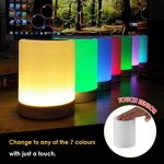 BT Speaker Manufacturer - Portable Smart Touch with LED Colorful Night Light