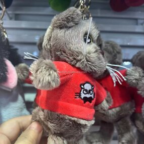 Plush Keychain Manufacturer - 4'' Mouse for MR Equipment & Mobile Phone