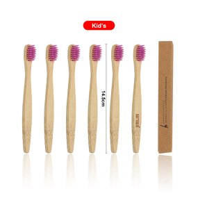 Toothbrush - Manufacturer BPA-Free Biodegradable Kids Soft Nylon Mini Wooden Bamboo