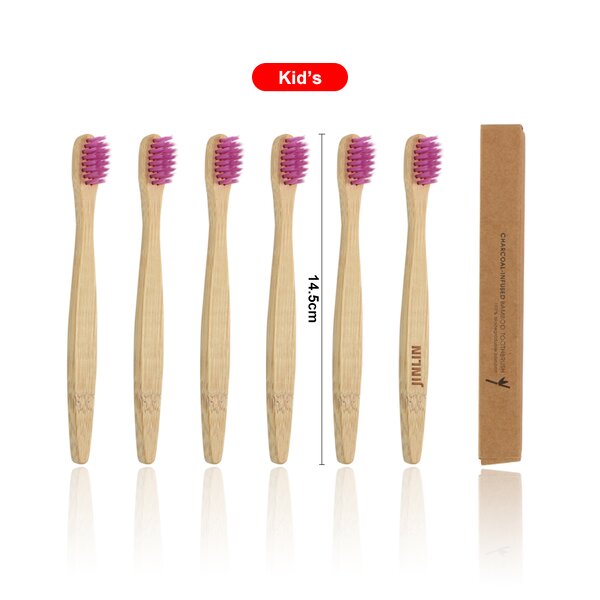 Toothbrush - Manufacturer BPA-Free Biodegradable Kids Soft Nylon Mini Wooden Bamboo