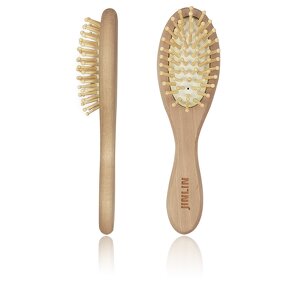 Hairbrush - Manufacturer High Quality Small Cushion Wooden Paddle Custom Logo Detangling