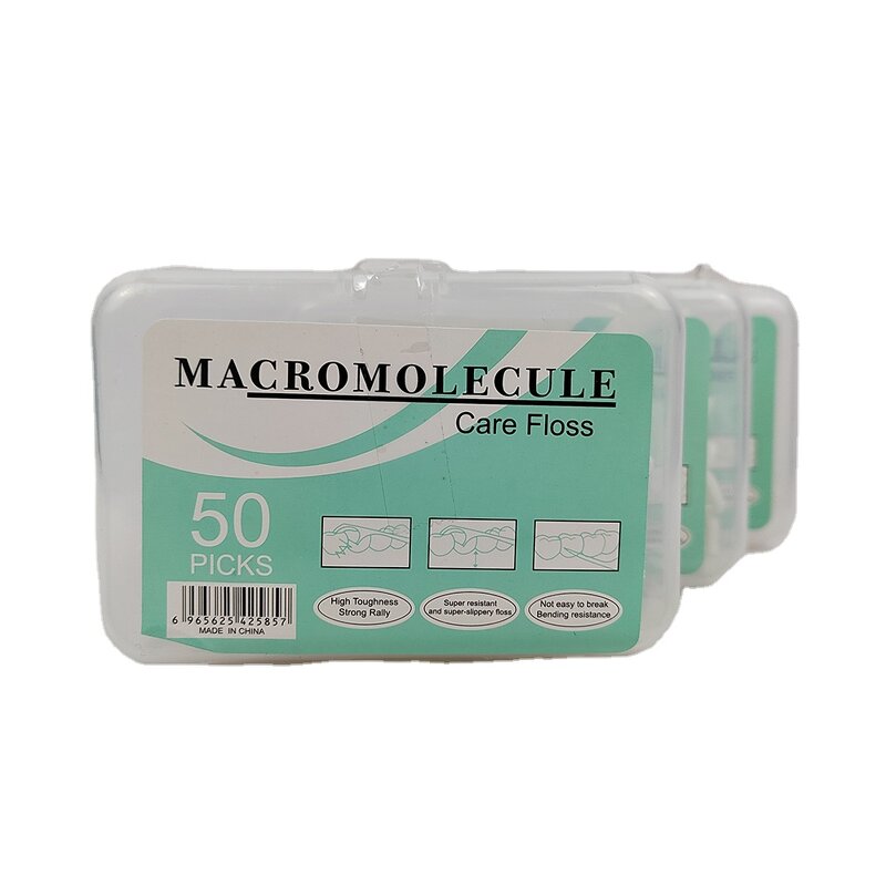 Floss Picks - Manufacturer 50Count Orthodontic Braces Biodegradable Dental Mint