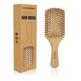 Hairbrush - Manufacturer Anti Static Wood Paddle Massage Bamboo Comb With Box Women
