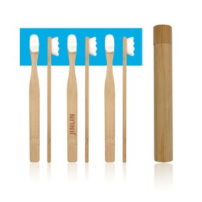 Toothbrush - Manufacturer Bamboo Soft Nano Bristles Flat Straight Handle Eco-Friendly