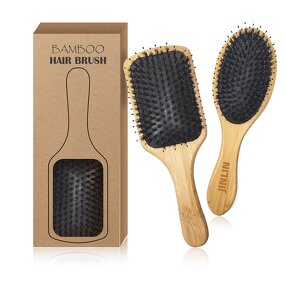 Hairbrush - Manufacturer Eco Bamboo Boar Bristles Growth Styling Scalp Massage Comb