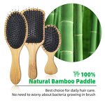 Hairbrush - Manufacturer Eco Boar Bristles Detangling Extensions Paddle Bamboo