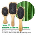 Hairbrush - Manufacturer Eco Bamboo Wooden Set Massage Paddle Boar Bristles Human